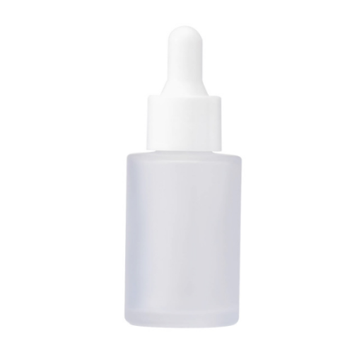 בקבוק זכוכית סרום 30 מ"ל פרוסטד עם מזלף לבן