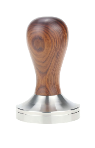 דוחסן קפה 58 מ"מ עץ עם וכסף (TAMPER)