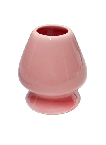 מעמד קרמיקה ורוד מבריק למקציף מאצ'ה