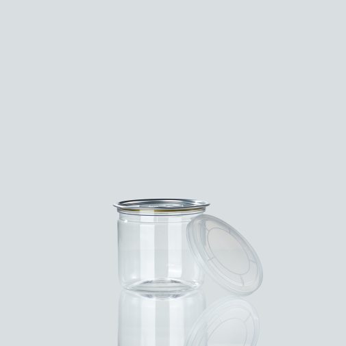 צנצנת פט גלילית שימורים 500 מ"ל